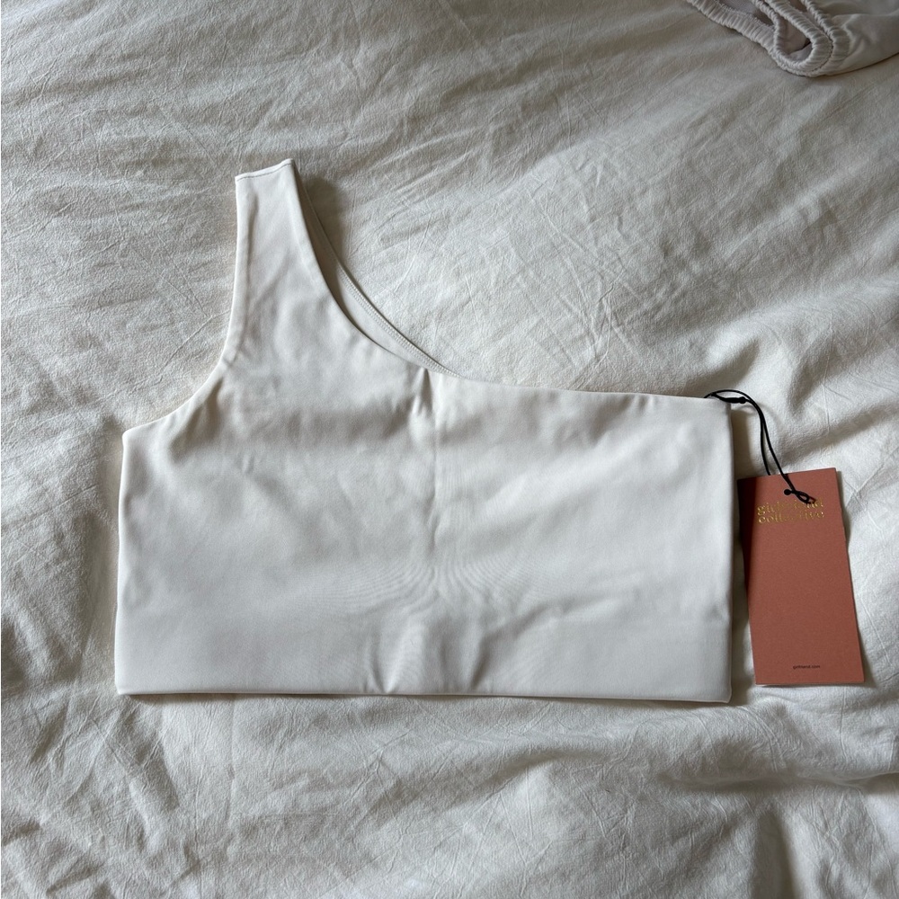 Girlfriend Collective Bianca One Shoulder Bra M NWT